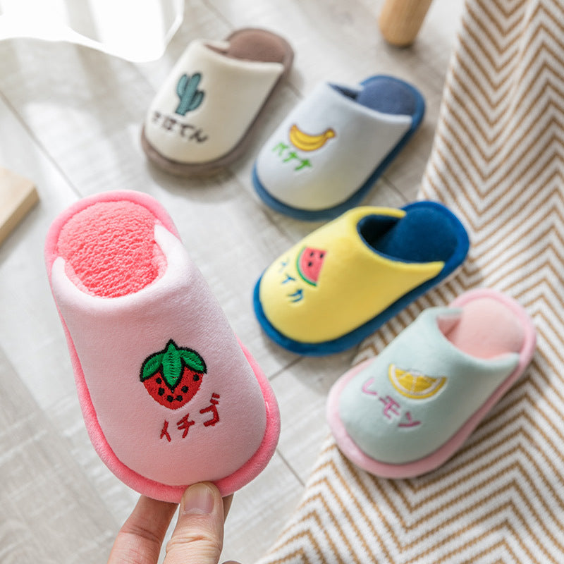 Kids cute Japanese fruit slippers