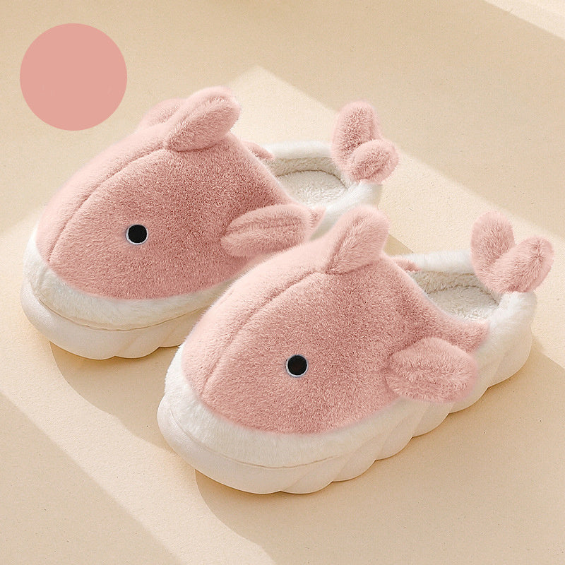 Shark Slippers Soft Sole Furry Shoes Home Bedroom Slippers