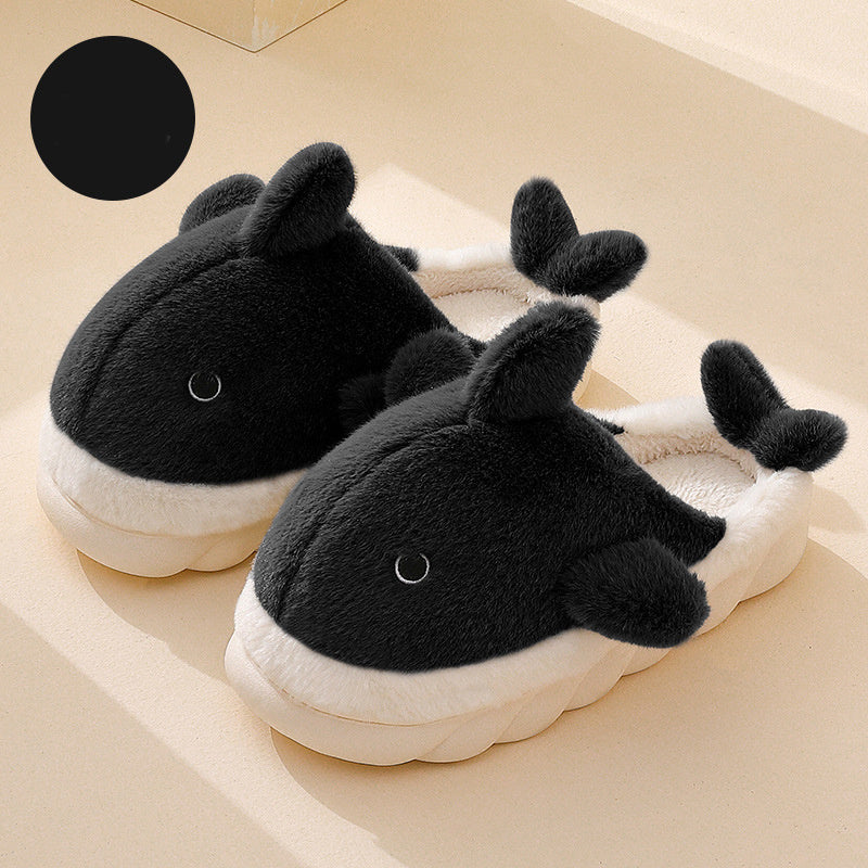 Shark Slippers Soft Sole Furry Shoes Home Bedroom Slippers