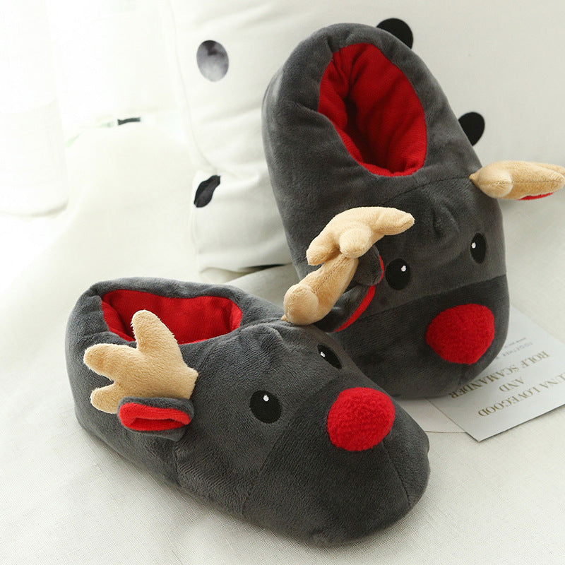 Cute Christmas Elk Slippers