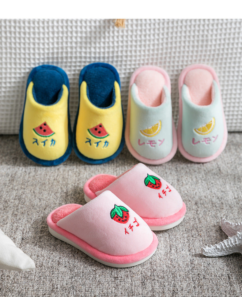 Kids cute Japanese fruit slippers