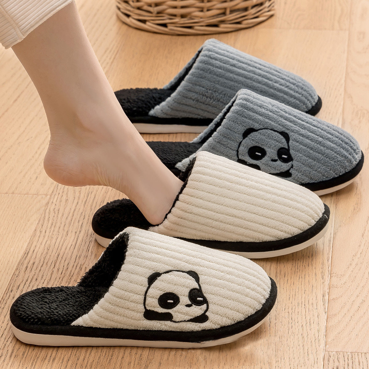 Cute Panda Slippers Indoor Non-slip