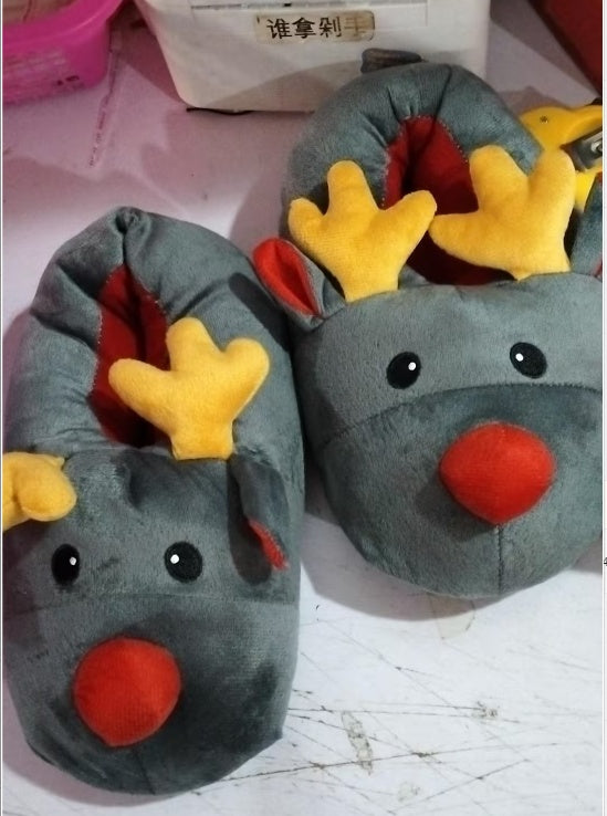 Cute Christmas Elk Slippers