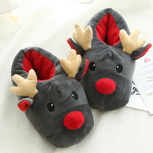 Cute Christmas Elk Slippers