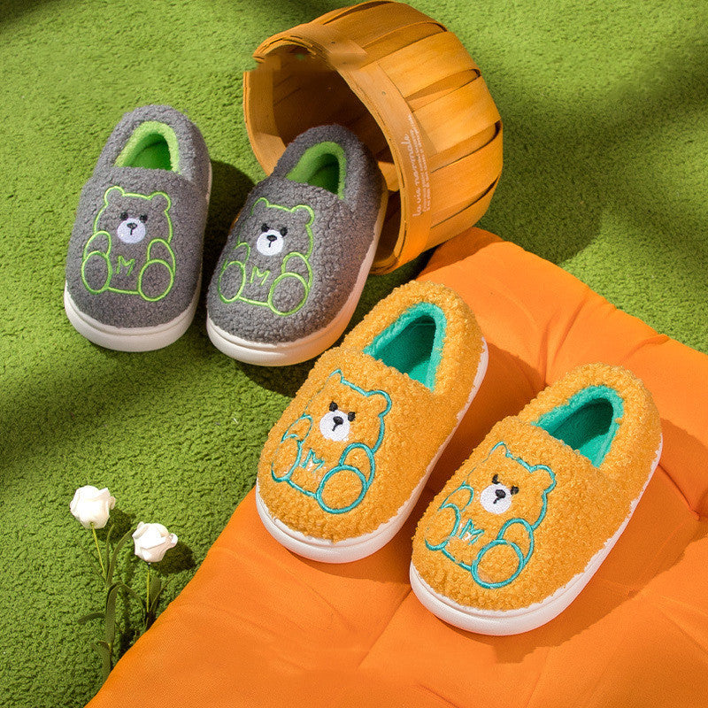 Kids cute cartoon bear slippers