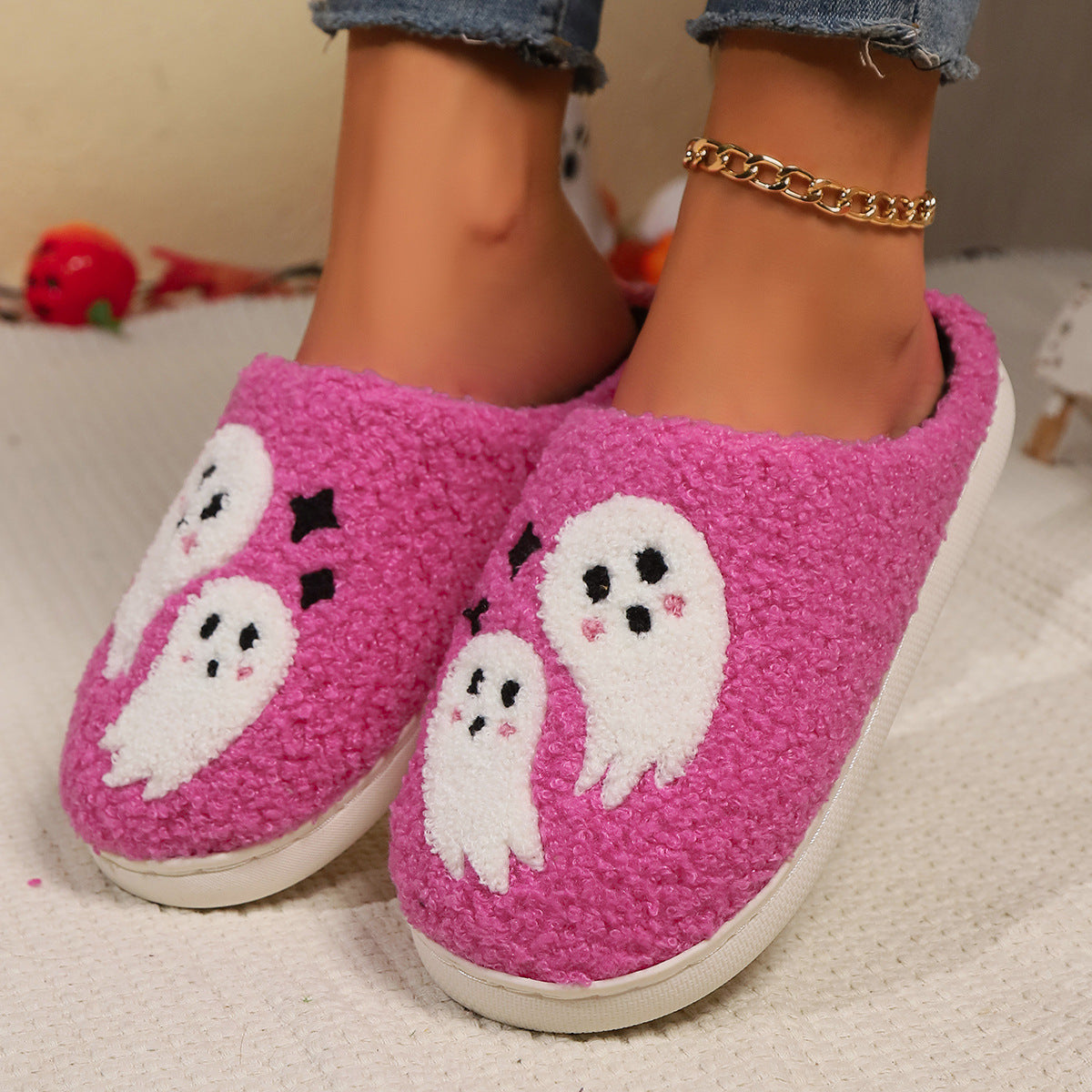 Halloween Cartoon Ghost Slippers