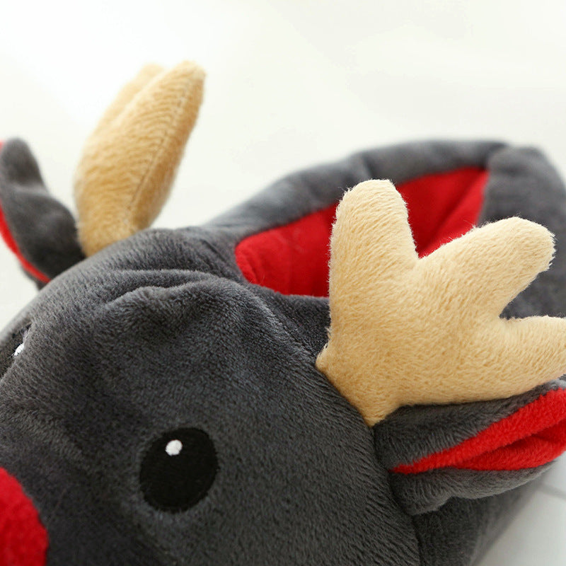 Cute Christmas Elk Slippers